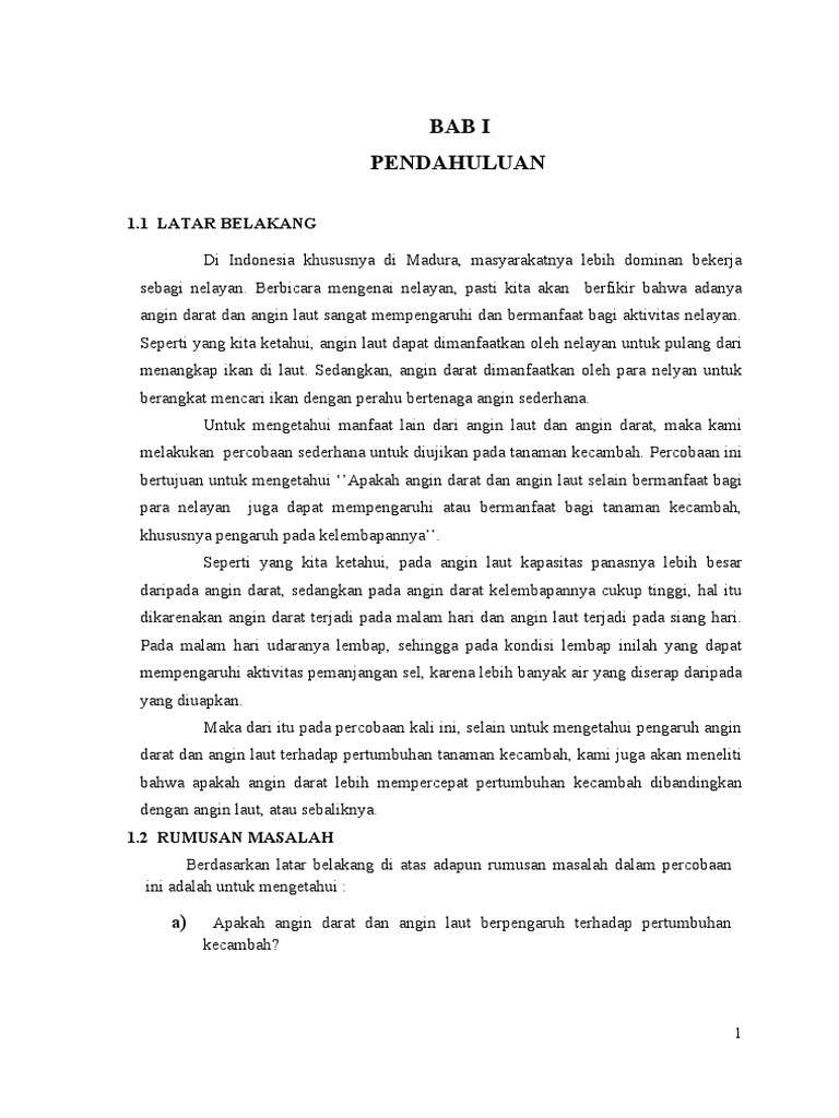 Pengaruh Angin Darat Dan Angin Laut