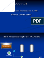 Stabilization in Fractionator (C-03) Bottom Level