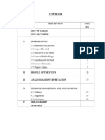 Contents, List of Tables