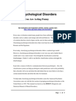 Mental Health - Psychological Disorders