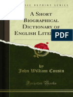 A Short Biographical Dictionary of English Literature 