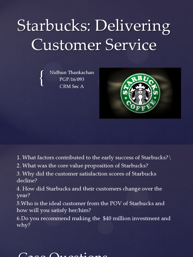 Starbucks CRM Case Solution Starbucks Coffee