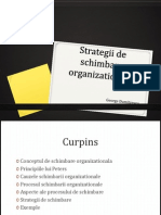 Strategii de Schimbare Organizationala