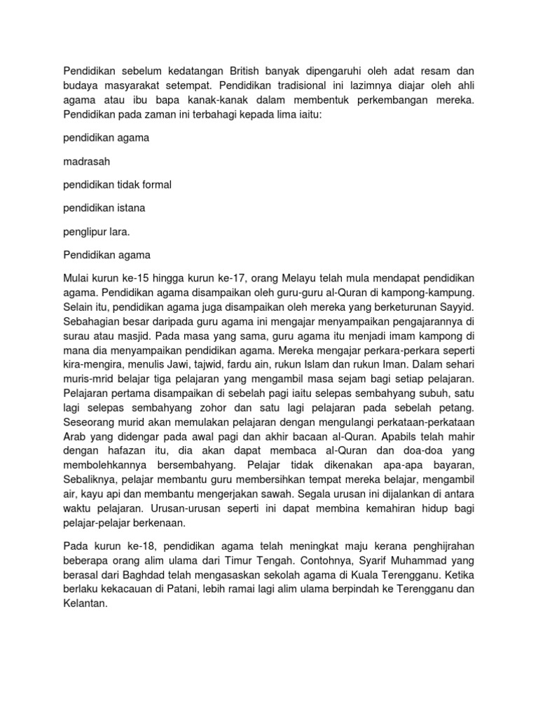 Sistem Pendidikan Era British Pdf