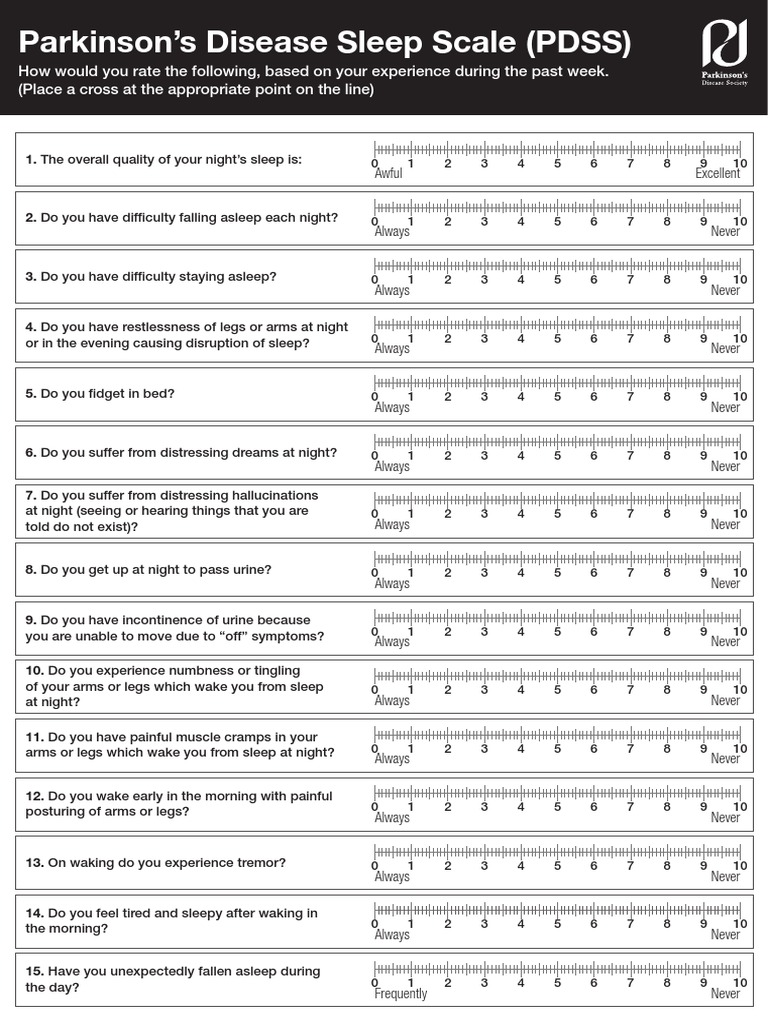 Parkinson's Disease Sleep Assessment | PDF | Self-Improvement