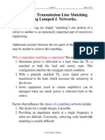 Lecture 7: Transmission Line Matching Using Lumped L Networks