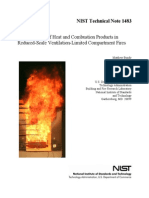 Measurements of Heat and Combustion Products in Reduced-Scale Ventilation-Limited Compartment Fires