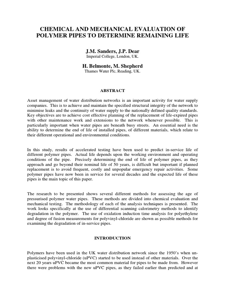 Sanders Poster | PDF | Differential Scanning Calorimetry | Polyethylene