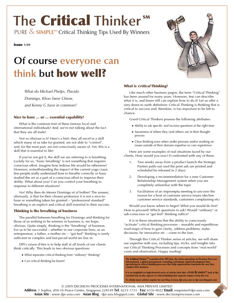 Basic steps to critical thinking picture