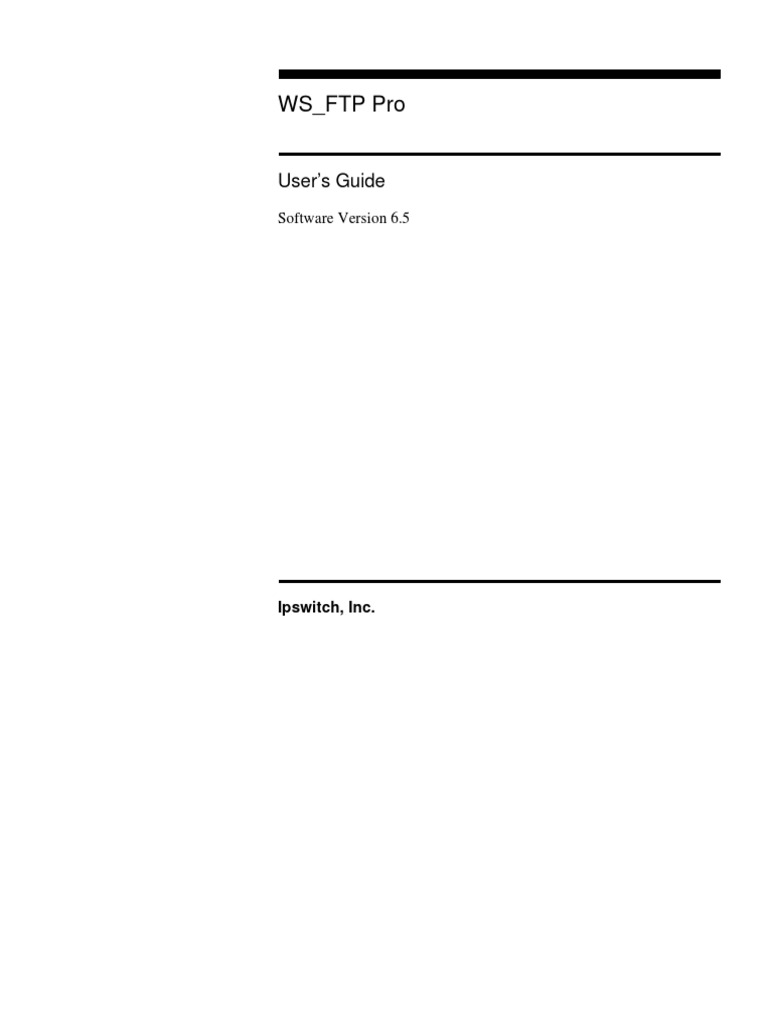Ws - FTP Pro: User's Guide | PDF | File Transfer Protocol | Microsoft ...