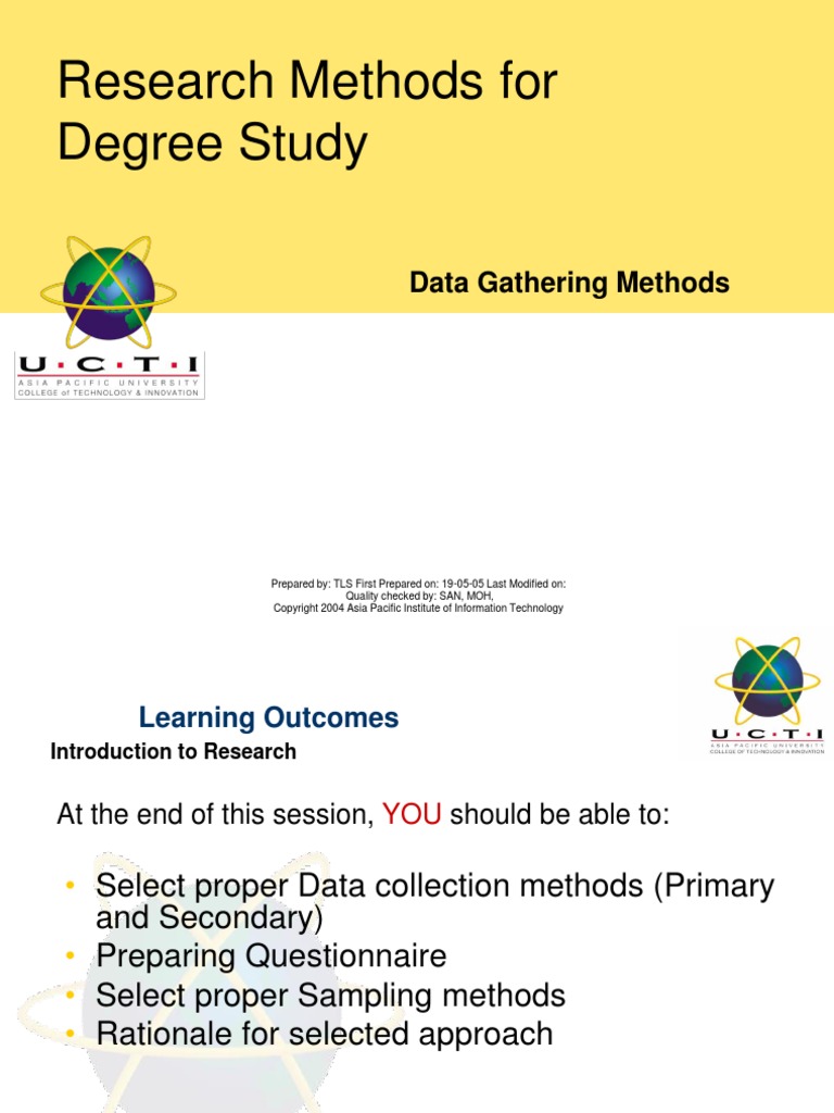 Data Gathering Methods Sampling (Statistics) Science & Mathematics