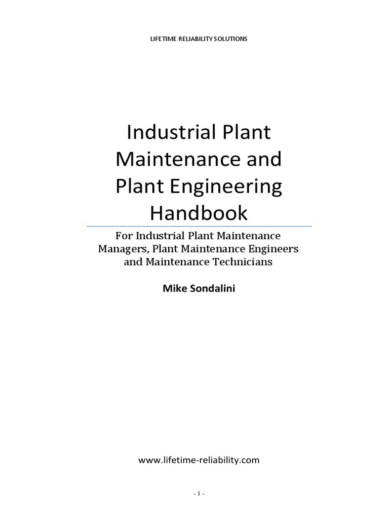 Plant Maintenance Engineering Handbook Contents Bearing (Mechanical