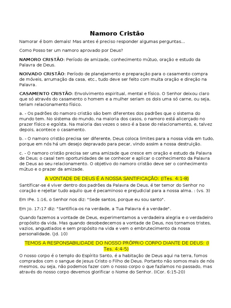 Namoro Cristão: não vivam no limite!