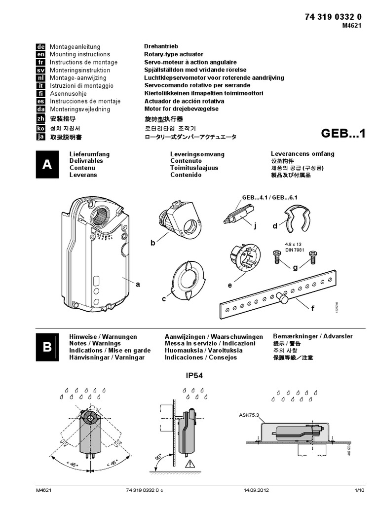Geb161 1e Notice De Montage Xx De En Fr It Fi Es Da Nl Sv Zh Ko Ja Pdf
