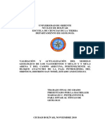 Validación y actualización del modelo geológico de los yacimientos T MFA-33 y T MFA-2 Arena T