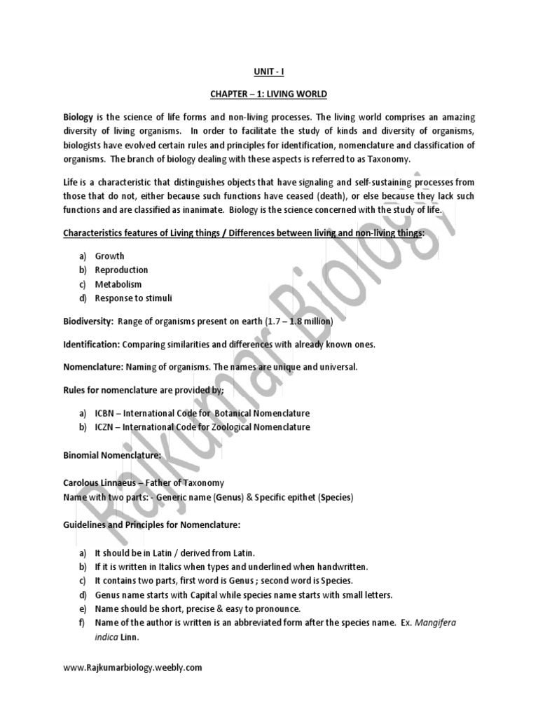 Rajkumar Class 11 Unit 1 | PDF | Protozoa | Moss