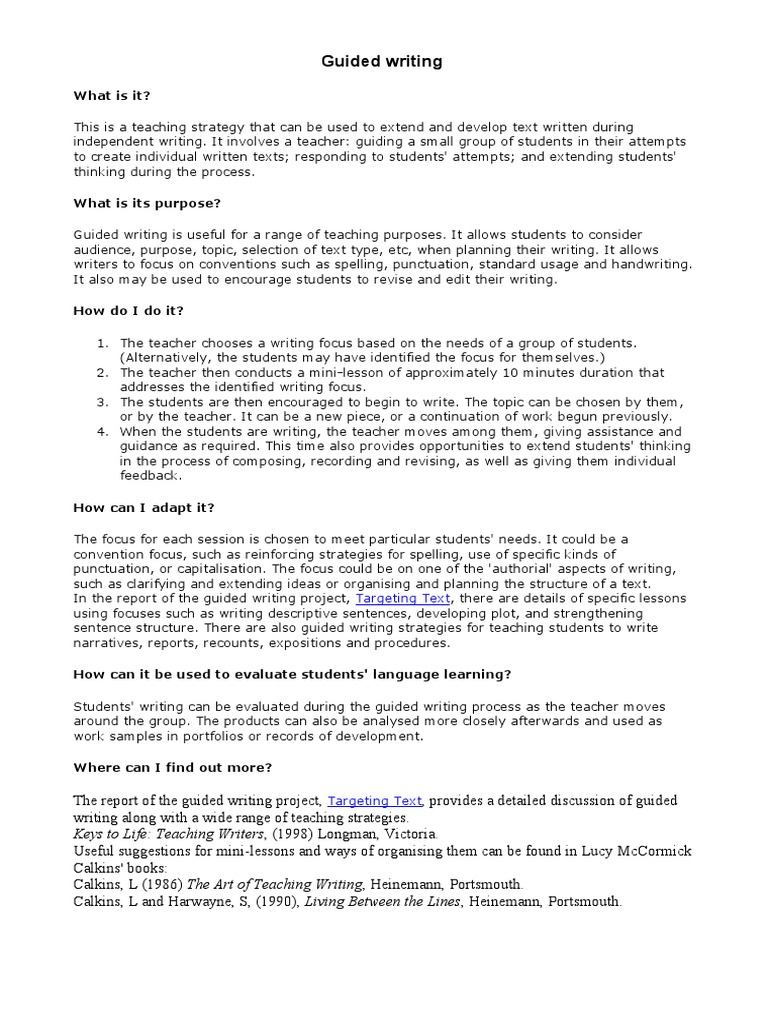 Guided Writing | PDF | Psychological Concepts | Learning