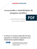 02 Modalidades e Metodologias de Pesquisa Científica