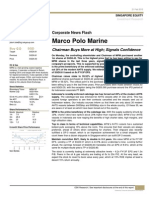 Marco Polo Marine: Corporate News Flash