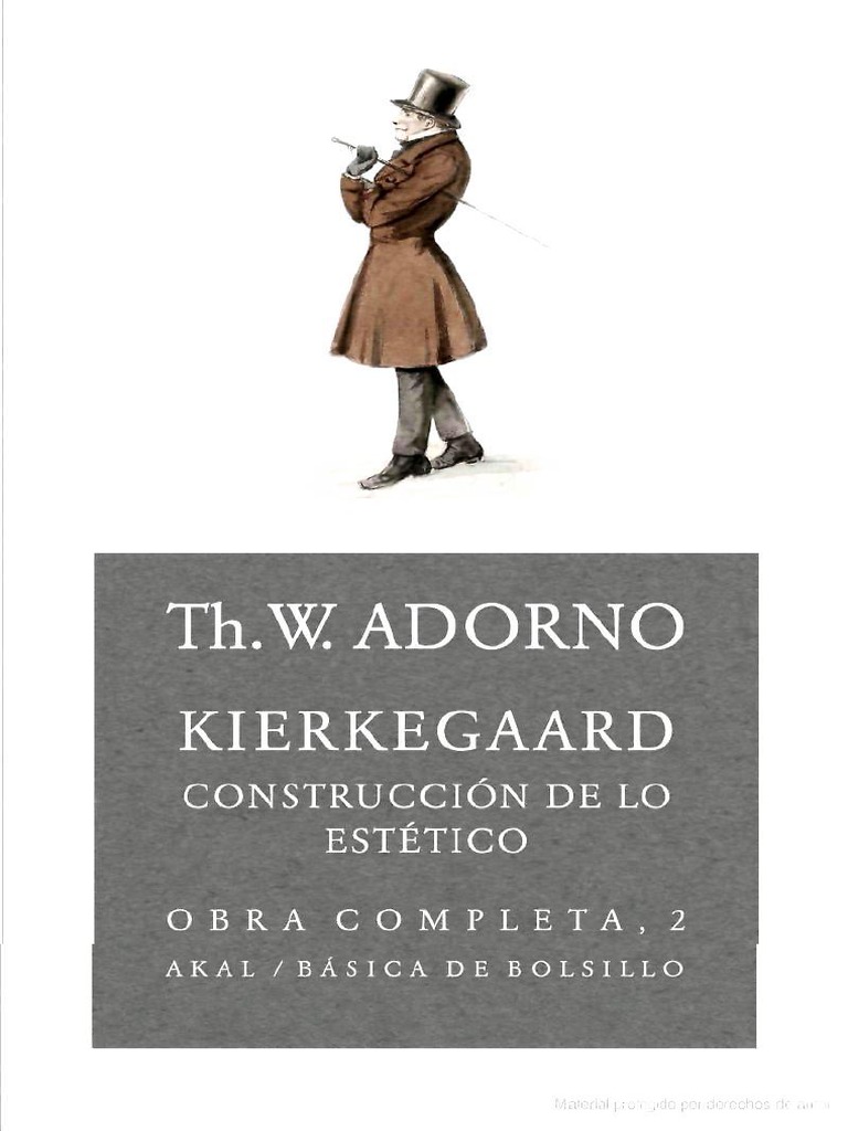 Adorno Theodor Kierkegaard Construccion de Lo Estetico PDF