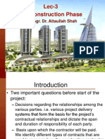 Lec-3 Pre-Construction Phase: Engr. Dr. Attaullah Shah