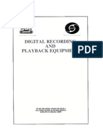 Digital Recording and Playback Equipment