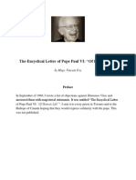 The Encyclical Letter of Pope Paul VI: 'Of Human Life', by Monsignor Vincent Foy, P.H., J.C.D.