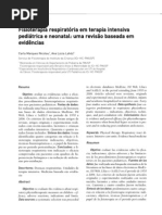 Fisioterapia respiratória em terapia intensiva pediátrica e neonatal - uma revisão baseada em evidências