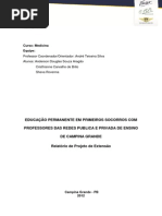 Proejto Primeiros Socorros Na Escola