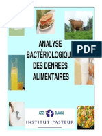 Analyse Bacteriologique Des Denrees Alimentaires
