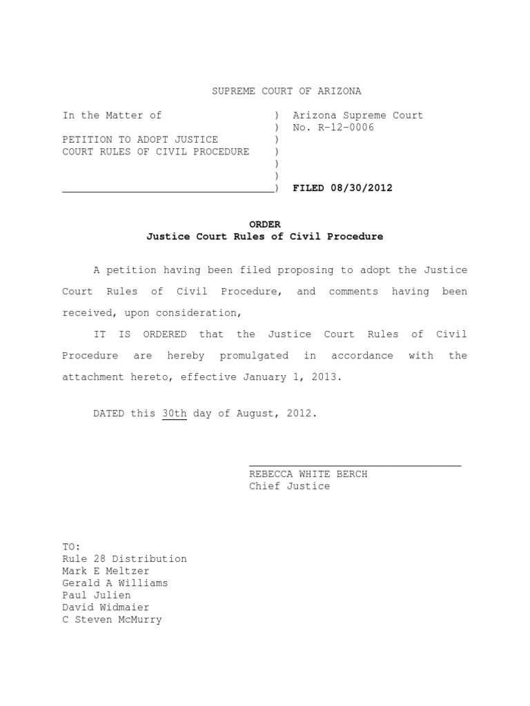 AZ Rules of Civil Procedure | PDF | Service Of Process | Lawsuit