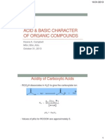 Acid and Basic Character of Organic Compounds