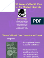 APGO/WHEO Women's Health Care Competencies For Medical Students