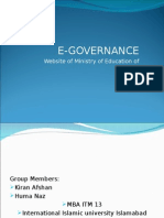 E-Governance: Website of Ministry of Education of Pakistan