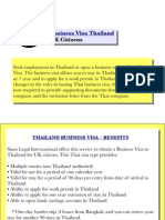 Business Visa Thailand (UK Citizens)
