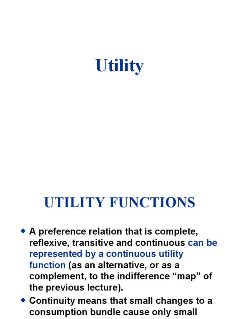 Lecture 3 | PDF | Utility | Economic Theories