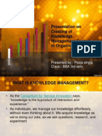 Creating of Knowledge MGMT System in Organisation.