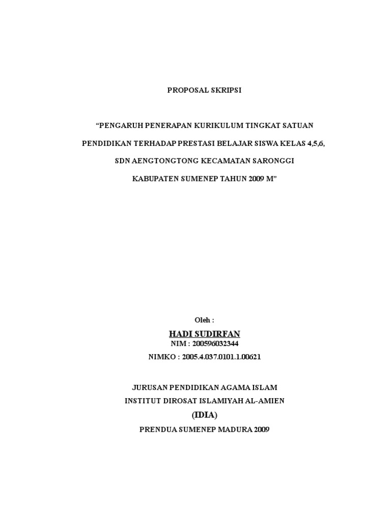 31+ Contoh proposal penelitian kuantitatif pendidikan agama islam pdf information