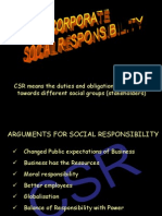 CSR Means The Duties and Obligations of Business Towards Different Social Groups (Stakeholders)