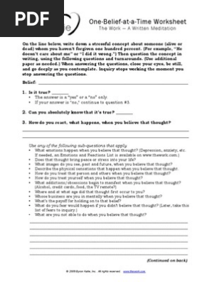 one-belief-at-a-time-worksheet-the-work-a-written-meditation-pdf