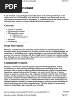 Restrictive Covenants Via Wikipedia