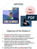 Midterm lesson plan and presentation