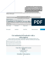 Contribute To Scribd To Access This Document.: Get Unlimited Downloads With A Subscription