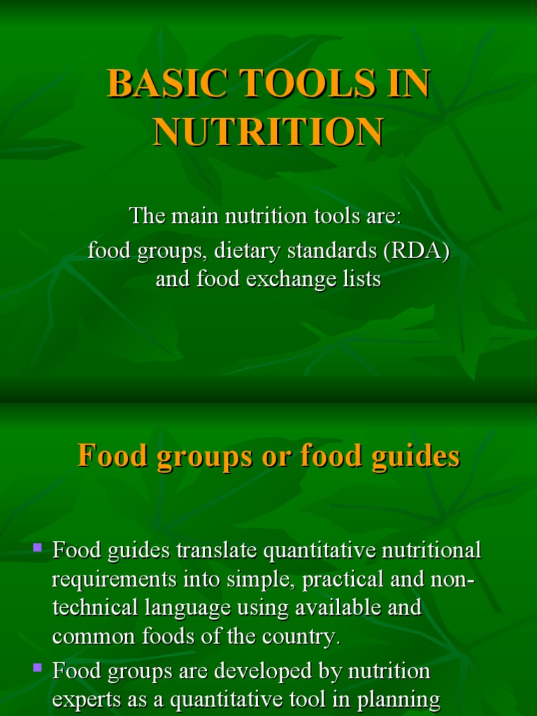 Basic Tools in Nutrition PDF Nutrition Diet & Nutrition