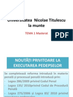 Noutăți privind executarea pedepsei privative de libertate