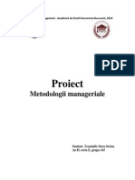 Proiect Metodologii manageriale