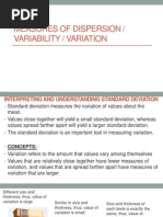 Measures of Dispersion