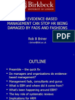 How Evidence-Based Management Can Stop HR Being Damaged by Fads and Fashions