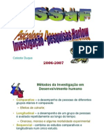 Psic - Desenvolvimento: Investigação Sobre Vinculação - Harlow, Bowlby, Jaison, Poindron e Le Neindre, CDuque 2004