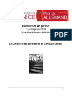 Le Cimetiere Des Promesses de Christian Estrosi